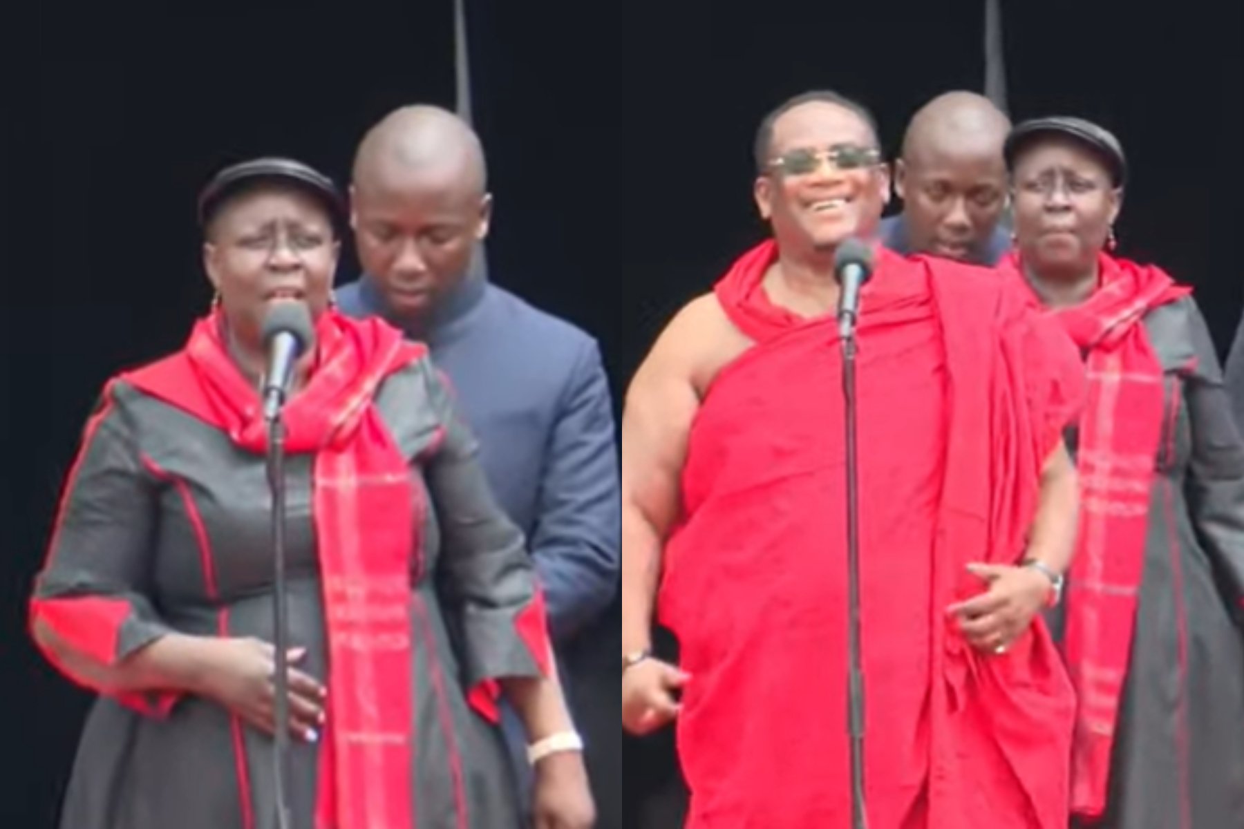 Collage photo of Ruth Odinga and her husband.
